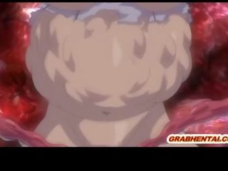 Hamil hentai bersama-pendidikan brutally raksasa tentacles fucked