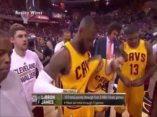 Lebron James accidentally movies manhood on TV