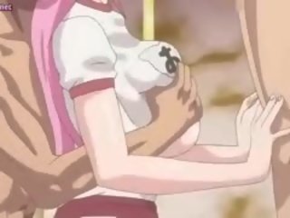 Nagy meloned anime utcalány jelentkeznek száj megtöltött